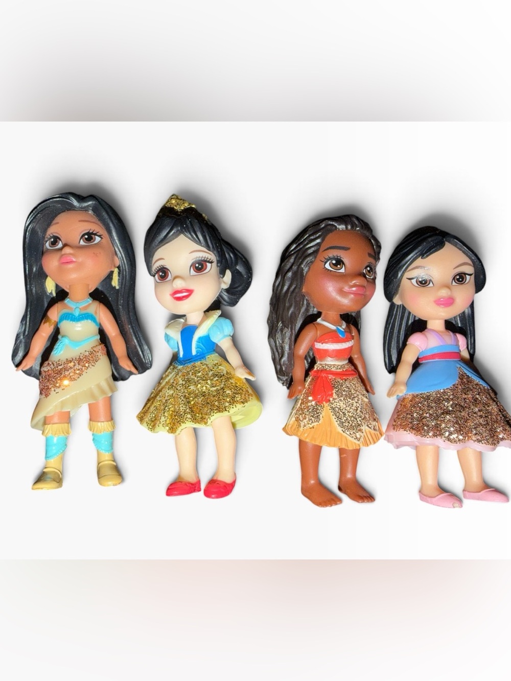 Disney Princess Mini Toddler Poseable Vinyl Figures Lot